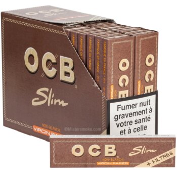 OCB - Feuilles Slim non blanchies + filtres (32 cahiers/boite)
