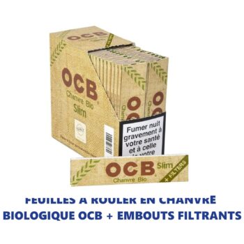 OCB - Feuilles Slim en chanvre biologique (50 pcs/présentoir)