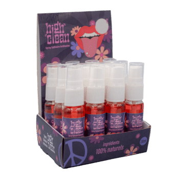 HIGH CLEAN Spray - Présentoir carton (boîte de 12 sprays)