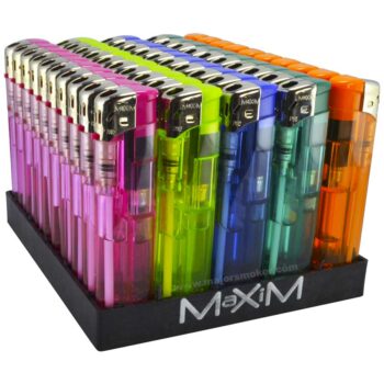 MAXIM - Briquets électroniques transparents (50pcs/barq.)