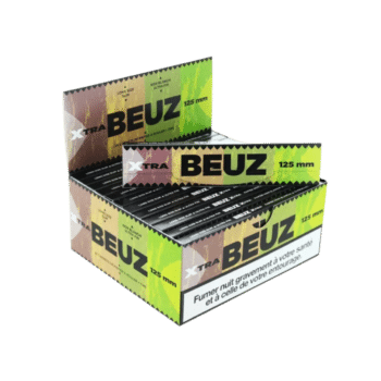 BEUZ - Feuilles slim non blanchies long 125mm + filtres (24carnets/barq)