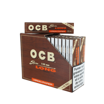 OCB - Feuilles slim non blanchies long 125mm + filtres (32 carnet/boite)