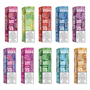 WPUFF - 2 Pods 2.0 1600 puffs pré-remplis (10pcs/bte)