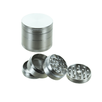 Grinder Alu 40mm Silver 4 parties (6pcs/bte)