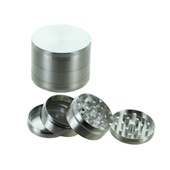 Grinder Alu 50mm Silver 4 parties (6pcs/bte)
