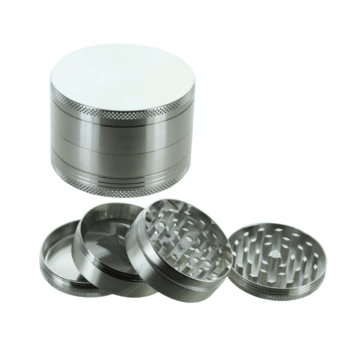Grinder Alu 63mm Silver 4 parties (6pcs/bte)