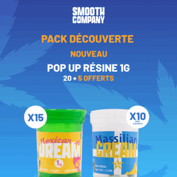 SMOOTH COMPANY - PACK DÉCOUVERTE POP UP RÉSINE 1G ( 20+5 OFFERTS)