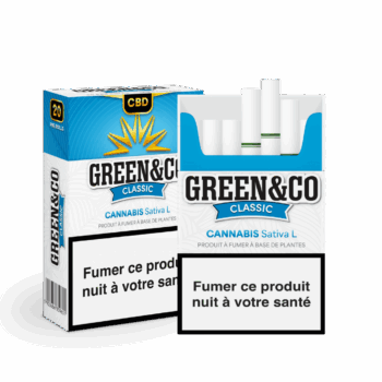 GREEN & CO  - Cartouche Cigarettes CBD Classic Sans Nicotine (10pcs/cart)