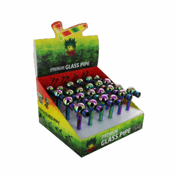Display de 24 Pipes en Verre 12cm