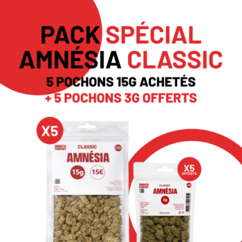 SMOOTH COMPANY - PACK AMNESIA CLASSIC (5 POCHONS 15G + 5 POCHONS 3G OFFERTS)